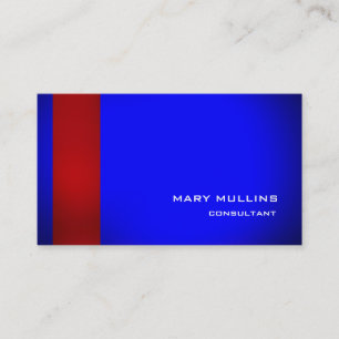 Trendy Stylish Red Blue Moderne Elegant Visitenkarte