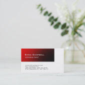 Trendy Stylish Red Modern Beruflich Consultant Visitenkarte (Stehend Vorderseite)