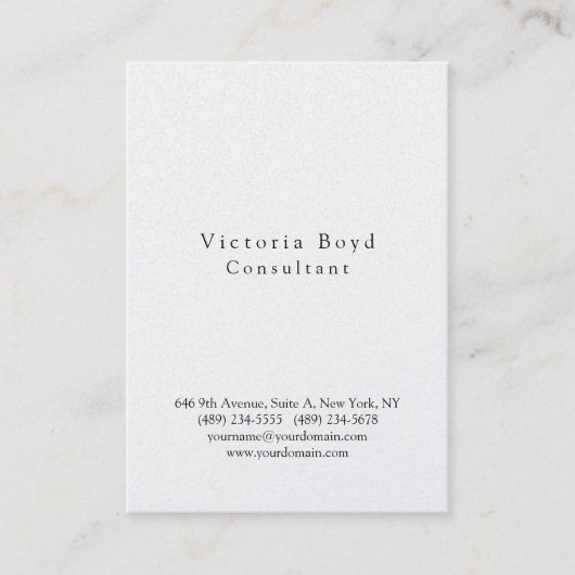 Trendy Stylish Schlicht Einfach Beruflich Visitenkarte (Vorderseite)