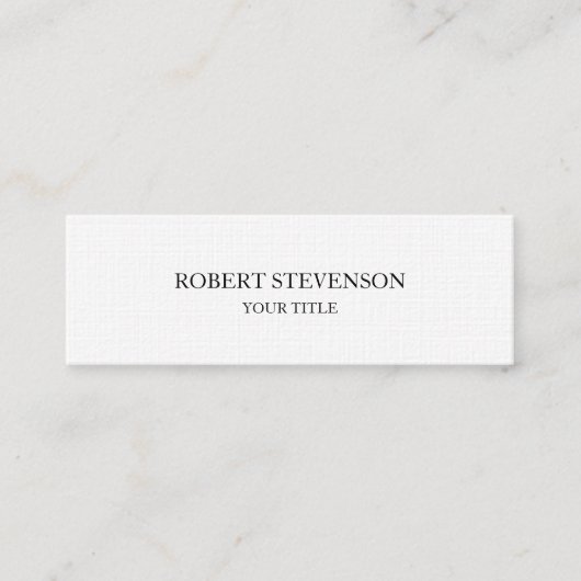 Trendy Stylish Schlicht Slim Beruflich Minimalisti Mini Visitenkarte (Vorderseite)