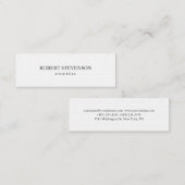Trendy Stylish Schlicht Slim Beruflich Minimalisti Mini Visitenkarte (Vorne/Hinten)