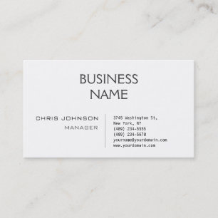 Trendy Stylish Schwarz-weiß Manager Business Card Visitenkarte
