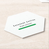 Trendy Stylish Simple Schlicht Green Minimalistisc Untersetzer (angewinkelt)