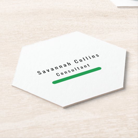 Trendy Stylish Simple Schlicht Green Minimalistisc Untersetzer (angewinkelt)