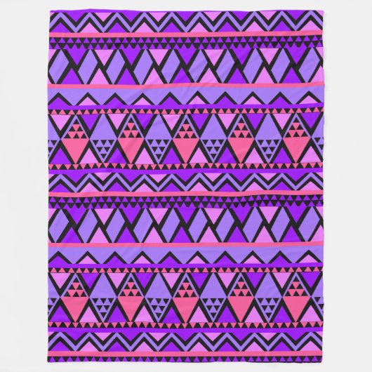 Trendy Stylish Tribal Geometric Pattern Fleecedecke (Vorderseite)