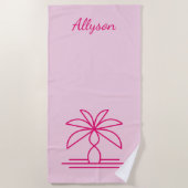 Trendy Stylish Tropical Girly Strandtuch (Vorderseite)