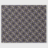 Trendy Stylish Türkise Gold Silver Sapphire Blue Geschenkpapier (Flach)