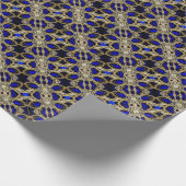 Trendy Stylish Türkise Gold Silver Sapphire Blue Geschenkpapier (Ecke)