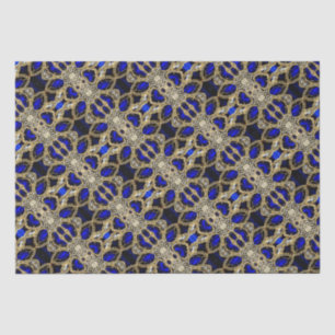 Trendy Stylish Türkise Gold Silver Sapphire Blue Seidenpapier