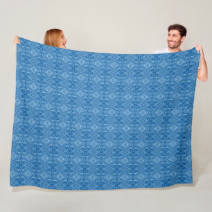 Trendy Stylish Unique Blue Pattern Fleecedecke