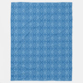 Trendy Stylish Unique Blue Pattern Fleecedecke (Vorderseite)