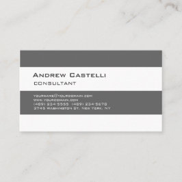 Trendy Stylish White Gray Striping Beruflich Visitenkarte