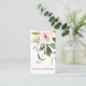 TRENDY SUBTLE FARBWASH BLUSH PINK FLORAL BUNCH VISITENKARTE (Stehend Vorderseite)