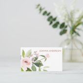 TRENDY SUBTLE FARBWASH BLUSH PINK FLORAL BUNCH VISITENKARTE (Stehend Vorderseite)