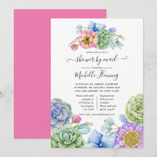 Trendy Succulent Floral Baby Dusche von Mail Einladung