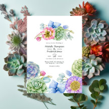 Trendy Succulent Floral Wedding