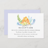 Trendy Succulent Floral Wedding Reception Begleitkarte (Vorne/Hinten)