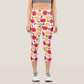 Trendy Summer Frucht Orange Pomegranate Slice Capri Leggings (Vorderseite)