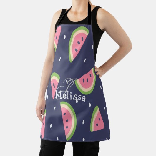 Trendy Summer Pink Blue Watermelon Schürze (InSitu)