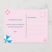 Trendy Summer Pool Party Einladung (Rückseite)