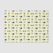 Trendy Summer Symbols Muster Seidenpapier (Vorderseite)