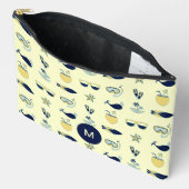 Trendy Summer Symbols Mustermonogramm Zubehörtasche (Offen)