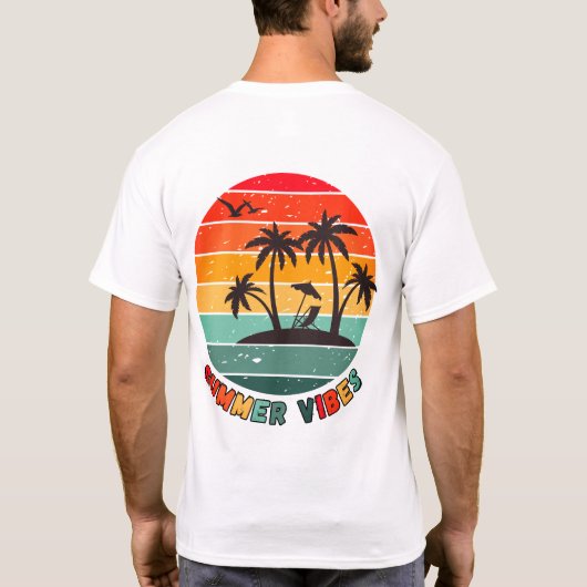 trendy "summer vibes" t-shirt (Rückseite)