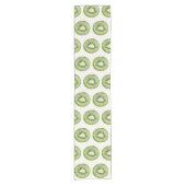Trendy Summer Watercolor Fruit Kiwi Pattern Kurzer Tischläufer (Vorderseite)