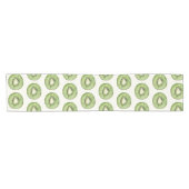 Trendy Summer Watercolor Fruit Kiwi Pattern Kurzer Tischläufer (Horizontal)