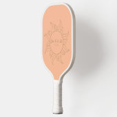 Trendy Sun Moon Orange Wedding Pickleball Paddle (Links)