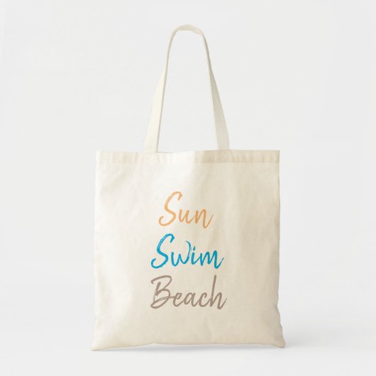 Trendy Sun Swim Beach Custom Tragetasche (Vorne)