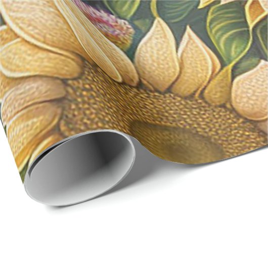 Trendy Sunflower Schöne Sammlung Geschenkpapier (Rolleneckpunkt)