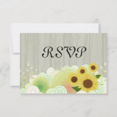 Trendy Sunflowers UAWG Response Card RSVP Karte (Rückseite)