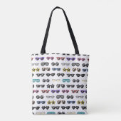 Trendy Sunglasses Pattern Tote Bag - Modisch Tasche (Rückseite)