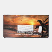 TRENDY SUNSET NATUR CHRISTLICH BIBLE VERSE SCHREIBTISCHUNTERLAGE (Tastatur & Maus)