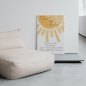 Trendy Sunshine Ray Say Baby Shower Game Poster