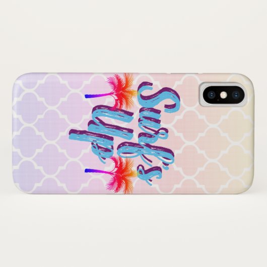 Trendy Surf's Up Sunset Palm Trees Case-Mate iPhone Hülle (Rückseite (Horizontal))
