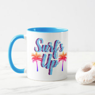 Trendy Surf's Up Sunset Palm Trees Tasse