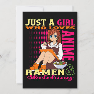 Trendy süßes Anime-Ramen-Schüssel Teenager-Mädchen Einladung