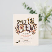 Trendy Sweet 16 Leopard Print Safari (Stehend Vorderseite)