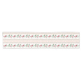 Trendy sweet botanical retro style Strawberry Kurzer Tischläufer (Horizontal)