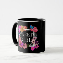 Trendy Sweet Girl Coffee Tasse