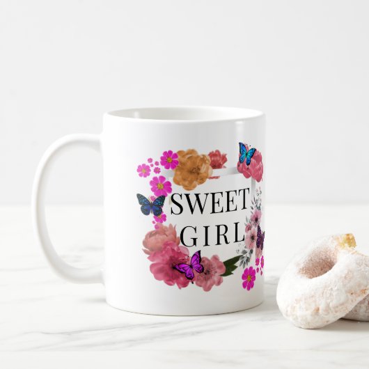 Trendy Sweet Girl Kaffeetasse (Mit Donut)