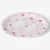 Trendy Sweetheart Valentine's Day Baby Shower Pappteller (Schrägansicht)