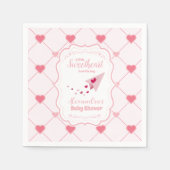 Trendy Sweetheart Valentine's Day Baby Shower Serviette (Vorderseite)