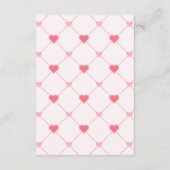 Trendy Sweetheart Valentine's Day Diapper Raffle Begleitkarte (Rückseite)