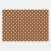 Trendy Synergy of Reddish Brown & White Polka Dots Geschenkpapier Set (Vorderseite 2)