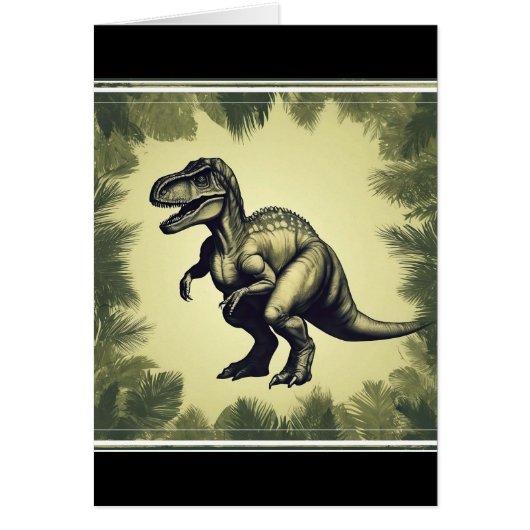 Trendy T-Rex Dinosaur Grußkarte (Vorne)