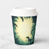 Trendy T-Rex Dinosaur Papiertasse Pappbecher (Vorderseite)