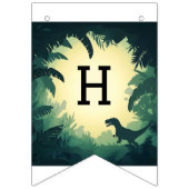 Trendy T-Rex Dinosaur Silhouette Banner (Zweite Fahne)